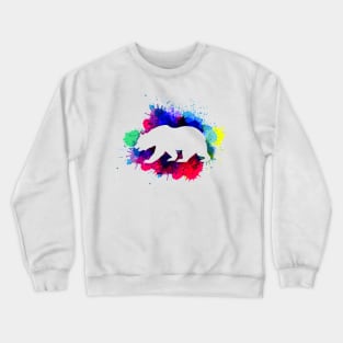 LGBT Rainbow Splatter Pride Bear Crewneck Sweatshirt